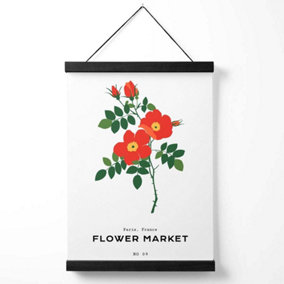 Orange Cosmos Plant Flower Market Simplicity Medium Poster with Black Hanger