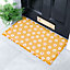 Orange Daisy Pattern Indoor & Outdoor Doormat - 70x40cm