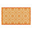 Orange Floral Pattern Indoor & Outdoor Doormat - 70x40cm