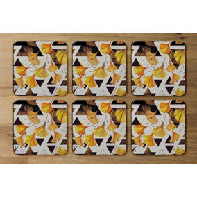 Orange Flowers and Triangles (Coaster) / Default Title