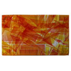 Orange Geometric (Bath Towel) / Default Title