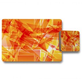 Orange Geometric (Placemat & Coaster Set) / Default Title