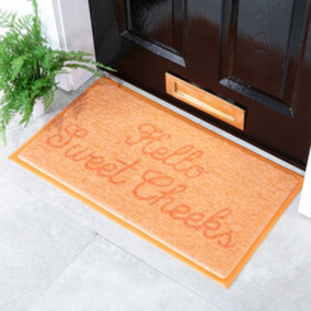 Orange Hello Sweet Cheeks Doormat (70 x 40cm)