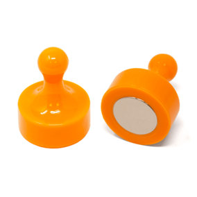 Orange Jumbo Skittle Magnets for Fridge, Office, Whiteboard, Noticeboard, Filing Cabinet - 29mm dia x 38mm tall