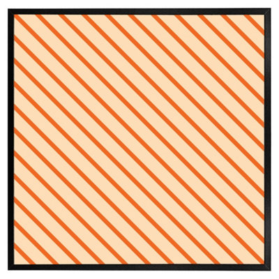 Orange lines (Picutre Frame) / 30x30" / Grey