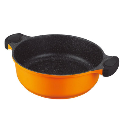Orange Moroccan Tagine Pot Non Stick Aluminium Induction Casserole Baking Cooking Pan Cookware