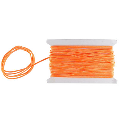 Orange Nylon Cord 1.2mm Braided Rope, 10 Metres