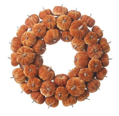 Orange Pumpkin Halloween Autumn Wreath