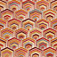 Orange Red Art Deco Wallpaper Design Retro Paste The Wall Textured Vinyl