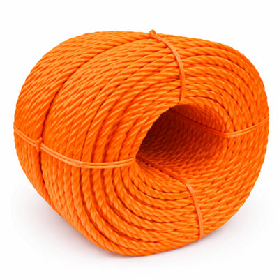 Orange Rope Polypropylene Strong Poly General Purpose Rope - 10mm x ...