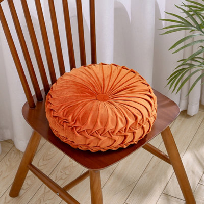 Pleated velvet round throw pillow best sale