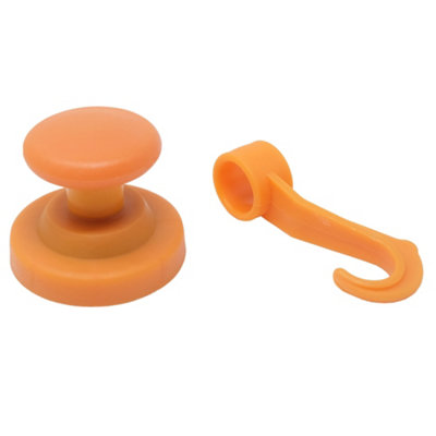 Orange Rubber Coated Neodymium Magnet with Swivel Hook for Holding Rope ...