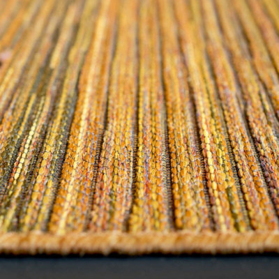 Orange Striped Outdoor Rug, Striped Stain-Resistant Rug For Patio, Garden, Deck 5mm Modern Outdoor Rug-160cm X 230cm