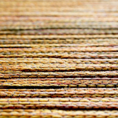 Orange Striped Outdoor Rug, Striped Stain-Resistant Rug For Patio, Garden, Deck 5mm Modern Outdoor Rug-160cm X 230cm