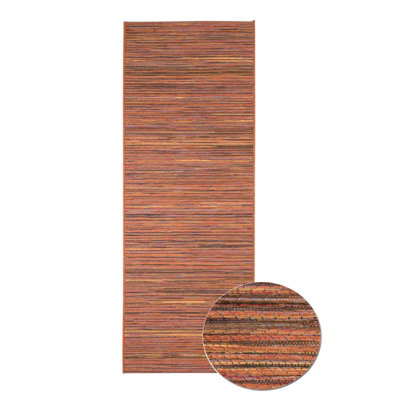 Orange Striped Outdoor Rug, Striped Stain-Resistant Rug For Patio, Garden, Deck 5mm Modern Outdoor Rug-160cm X 230cm