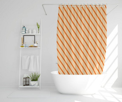 Orange stripes (Shower Curtain) / Default Title Price Comparisons | Compare The Build