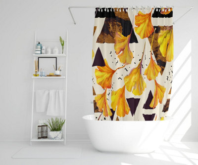 Orangle Flowers and Triangles (Shower Curtain) / Default Title Price Comparisons | Compare The Build
