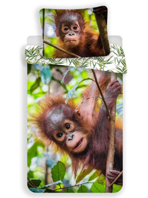 Orangutan 100% Cotton Single Duvet Cover Set - European Size