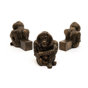 Orangutan Plant Pot Feet - Set of 3 - L10.2 x W7 x H9 cm