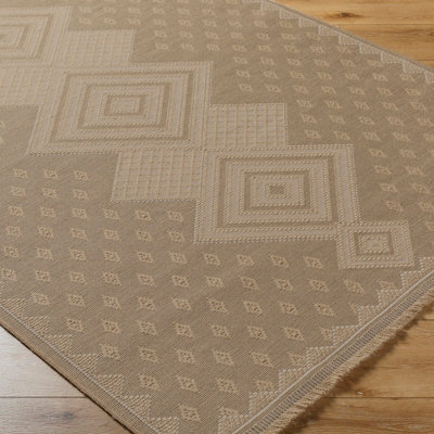 ORANOS Cottage Tan Machine Washable Jute Area Rug 158 x 213 cm