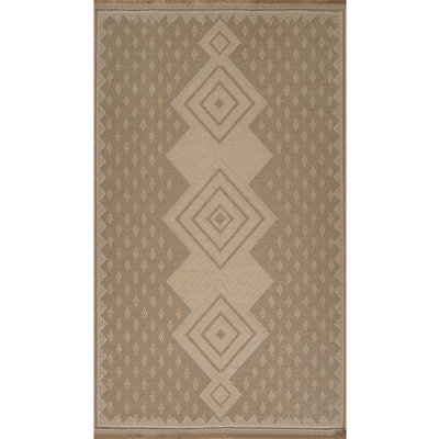 ORANOS Cottage Tan Machine Washable Jute Area Rug 79 x 152 cm