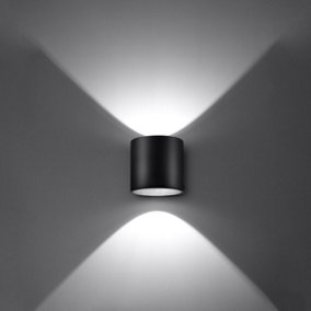Orbis Aluminium Black 1 Light Classic Wall Light