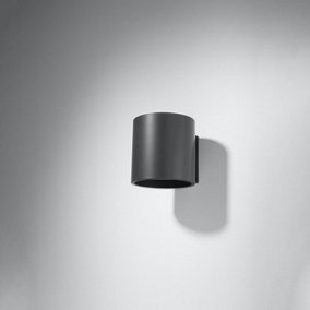 Orbis Aluminium Black 1 Light Classic Wall Light