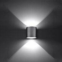 Orbis Aluminium Grey 1 Light Classic Wall Light