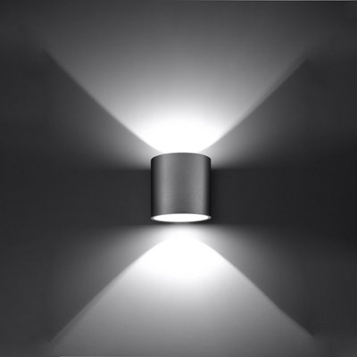 Orbis Aluminium Grey 1 Light Classic Wall Light