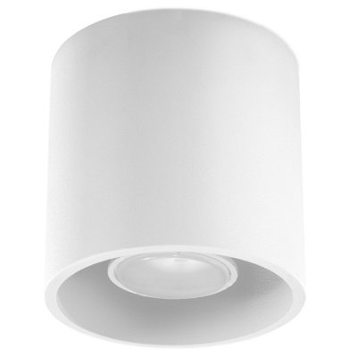 Orbis Aluminium White 1 Light Classic Ceiling Light