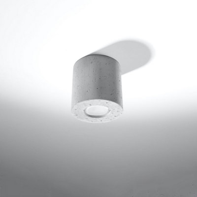 Orbis Concrete Grey 1 Light Classic Ceiling Light