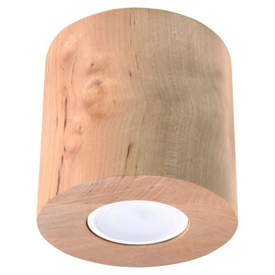 Orbis Wood Natural 1 Light Classic Ceiling Light