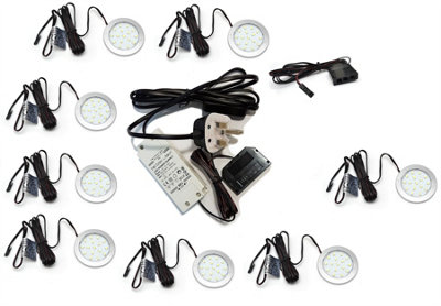 ORBIT 1.5W LED Light Kit Under Cabinet Shelf Cupboard Kit - Light Colour Warm White - Lights 8