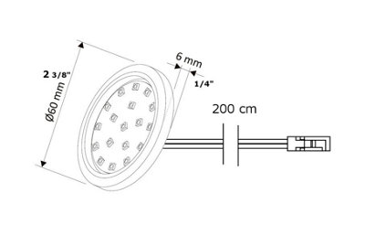 ORBIT 1.5W LED Light Kit Under Cabinet Shelf Cupboard Kit - Light Colour Warm White - Lights 8 - 3