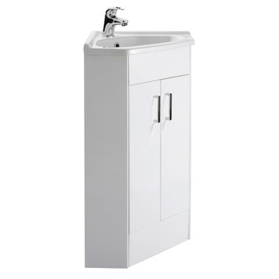 Small corner bathroom sink 2024 with cabinet