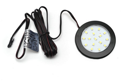 ORBIT Black 1.5W LED Light Kit Under Cabinet Shelf Cupboard Kit - Light Colour Natural - Lights 4