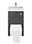 Orbit Floor Standing WC Unit with Basin & Concealed Cistern (Toilet Pan & Tap Not Included) - Gloss Grey - 500mm - Balterley