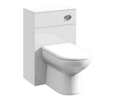 Orbit Slimline WC Unit (Toilet Pan & Concealed Cistern Not Included) - 500mm - Gloss White - Balterley