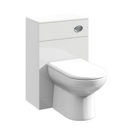 Orbit Slimline WC Unit (Toilet Pan & Concealed Cistern Not Included) - 600mm - Gloss White - Balterley