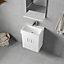 Orbit Wall Hung 2 Door Cloakroom Vanity Basin Unit - 450mm - Gloss White - Balterley