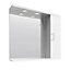 Orbit Wall Hung Mirror with 2 Lights, Shelf & Cabinet - 850mm - Gloss White - Balterley