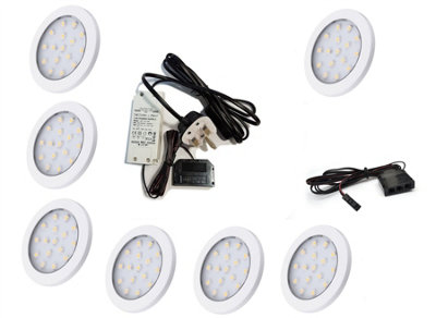 ORBIT White 1.5W LED Light Kit Under Cabinet Shelf Cupboard Kit - Light ...