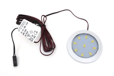 ORBIT XL White - Bright LED Light Under Cabinet Shelf Cupboard Set - Light Colour Cold White - Lights 6