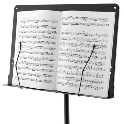 Orchestral Music Stand - Sheet Music Holder with Page Retainers