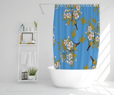 Orchid Branches on Blue (Shower Curtain) / Default Title Price Comparisons | Compare The Build