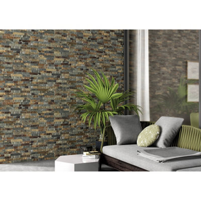 Ordine Rustic Split-Face Effect Matt Relief 80mmx442.5mm Porcelain Indoor & Outdoor Wall Tiles (Pack of 24 w/ Coverage of 0.85m2)