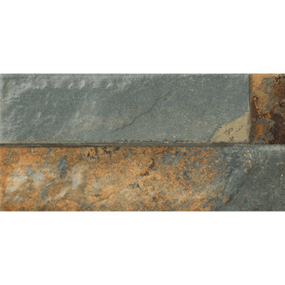 Ordine Rustic Split-Face Effect Matt Relief 80mmx442.5mm Porcelain Indoor & Outdoor Wall Tiles (Pack of 24 w/ Coverage of 0.85m2)