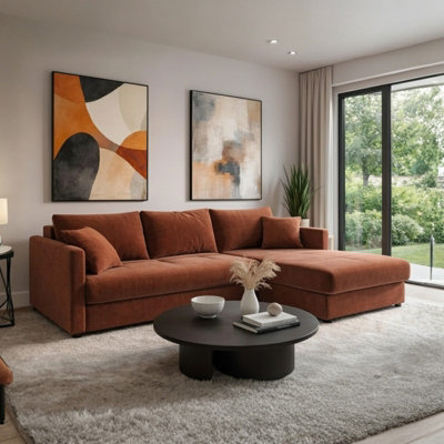 Orea L Shape Corner Sofa Bed with 2 Storage Containers Sleeping Function 227 150cm Fabric Upholstered