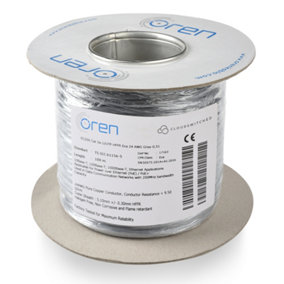 Oren CAT5e 100m Ethernet Cable - 24 AWG Pure Copper Wire - 200 MHz Bandwidth UTP Internet LAN Network Cable