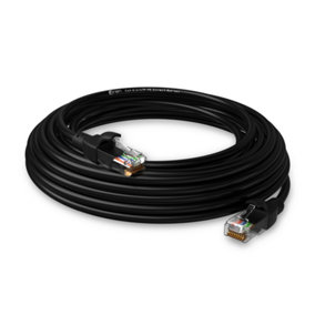 Oren CAT6 10m Outdoor Ethernet Cable LAN - Direct Burial - Patch Cord with RJ45 Connectors - High-Speed 1Gbps - Pure Copper 23 AWG